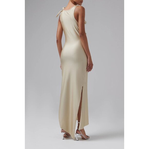 Coperni Gold Asymmetrical Gown with Slit - Picture 14 of 16